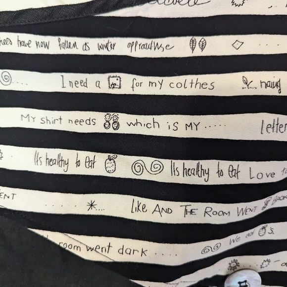 Vintage Homemade vest XL cute sayings on the fabric one of a kind teacher core - Picture 6 of 9